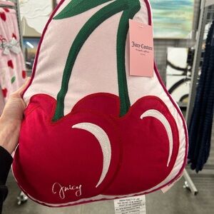 Juicy Couture Cherry Accent Pillow - Red and Pink